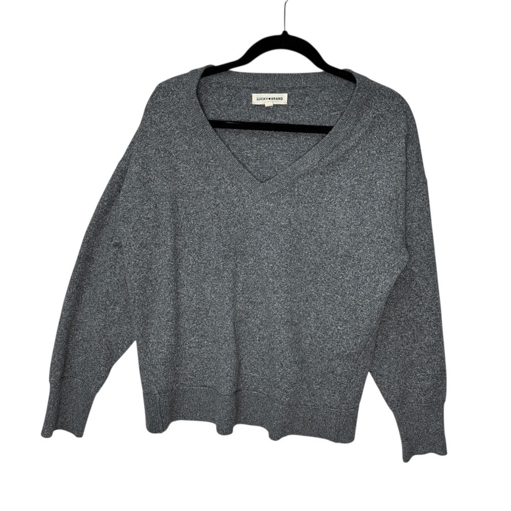 Lucky Brand Charcoal V-Neck Sweater large